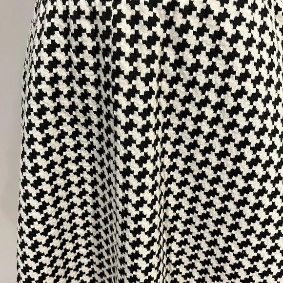 Label removed winter knit black white hounds tooth full skirt - Picture 2 of 5